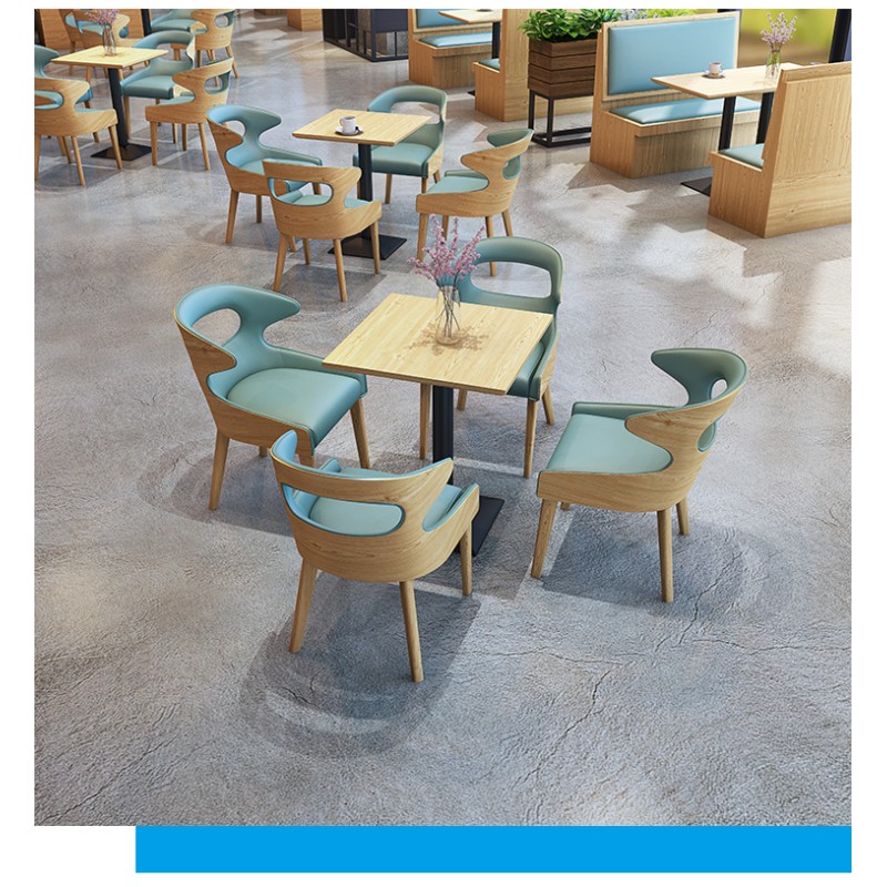 Nordic Dining Chairs Restaurant Furniture Reception Negotiation Coffee Leisure Table and Chair Set