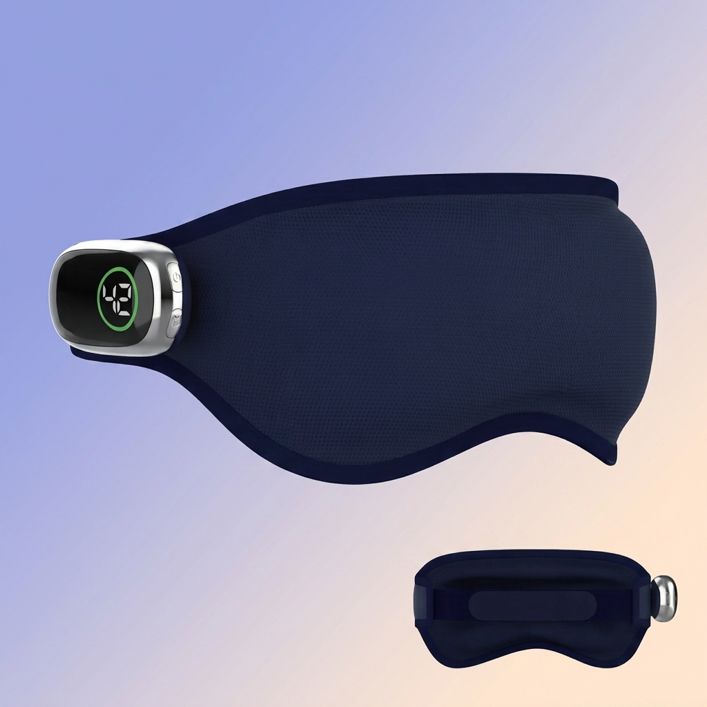 Smart Eye Massager with Heat and Vibration, 3D Sleep Mask for Dark Circles & Eye