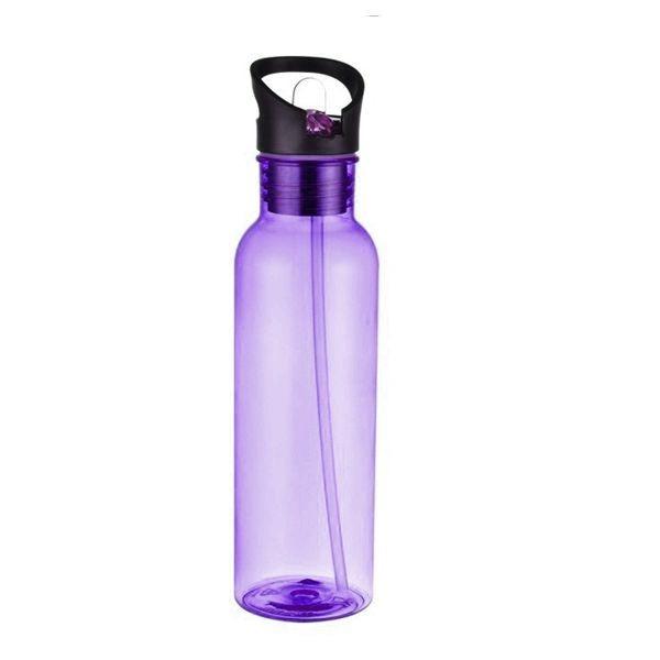 6.8*25.5cm Portable Handle 700ML Large Capacity Custom Tritan Sports Bottle Gym Water Bottle With Straw Button Dustproof Cover Design