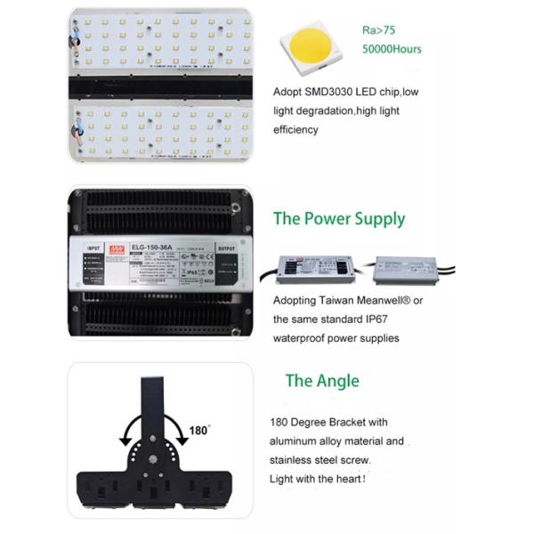IP65 Modular Outdoor LED Tunnel Light For Warehouse Aluminum Body