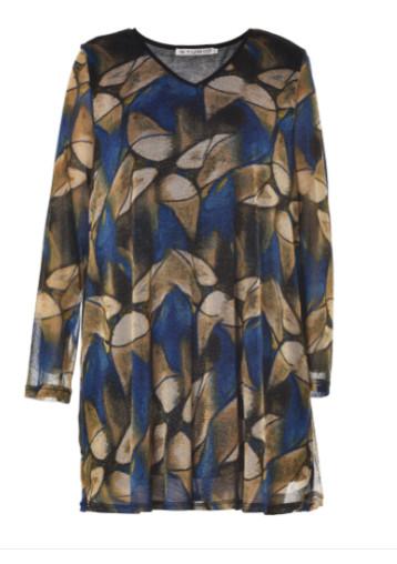 Round Neck Long Sleeve Custom Womens Dresses For Winter With Nice Print