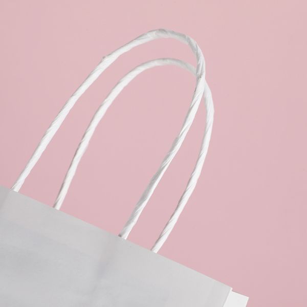 Custom Recyclable Disposable Kraft Paper Twisted Handle  Bag Printing Take Away Bag