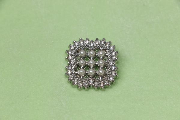 40L Fashion Buttons For Clothing , Watermill Pearl Vintage Rhinestone Buttons