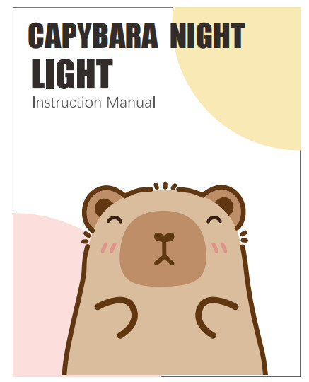 Custom Logo Capybara Kids Gift Bedroom Sleeping Cute Soft Lamp Color Gradient Dog Silicone Night Light