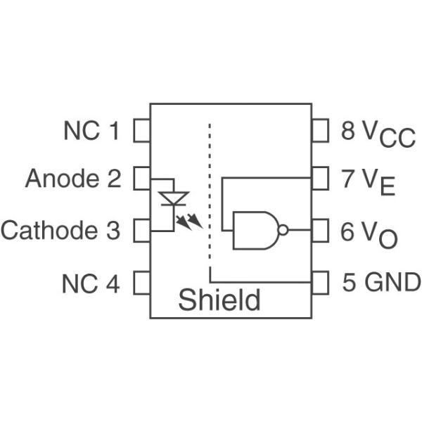 6N137-000E 6N137-500E 6N137-560E RF Integrated Circuits High Speed Optocouplers 10 Mb/s 3750Vrms