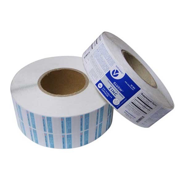 custom paper adhesive labels for glass bottle,Paper material adhesive label on roll forms made in China