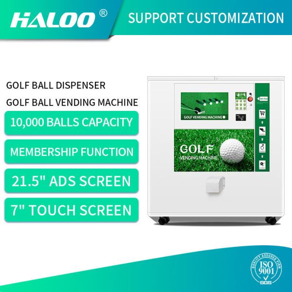 Haloo 22 inch advertising intelligent high-definition screen outdoor golf vending machine with large capacity automatic serve