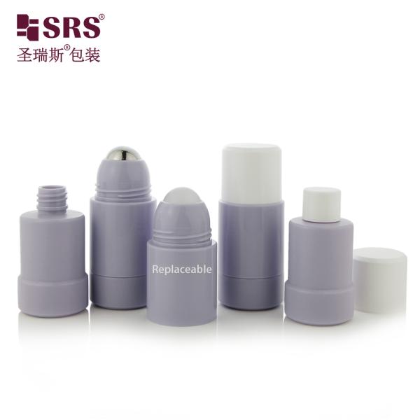 50ml PP PCR Refillable Roll On Bottle for Cosmetics