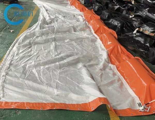 Orange PVC and Rubber Solid Float Oil Containment Boom for Marine Oil Spill Response
