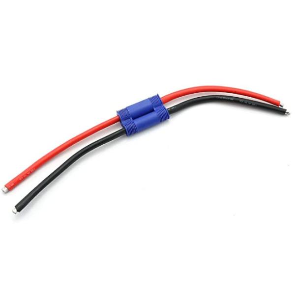 Cabo fêmea masculino do fio 14AWG 10cm do conector de bateria da tomada EC3 para o zangão de RC