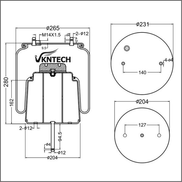 Части 1440306 тележки & трейлера сумки 556028566/European весны воздуха W01-095-0481/Air запасные