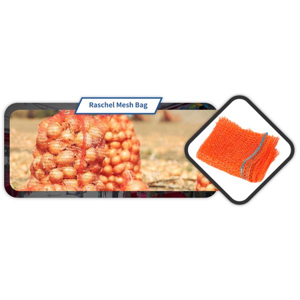Специализированные мешочки для сжигания древесины из PE Raschel Orange Bag для овощей