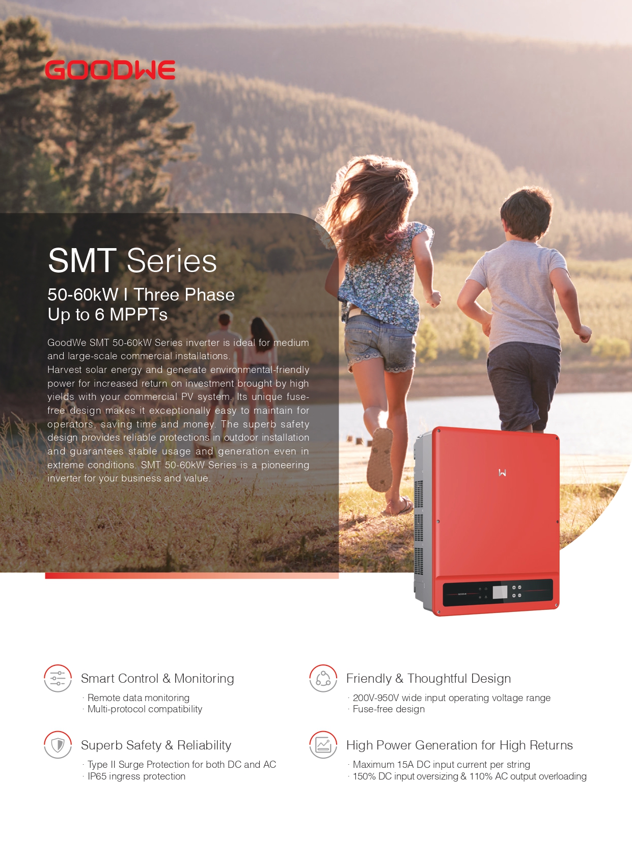 Goodwe MT серия GW-50KS-MT Goodwe On Grid Инвертор 50 кВт Трехфазный солнечный инвертор