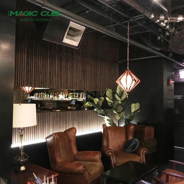 Sound Proof MDF 27mm Wood Slatted Acoustic Panels For Modern Cinema