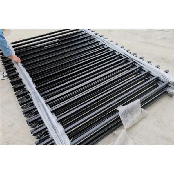 Flat Top Square Pipe Powder Coated Tubular Fencing Horizontal Rail Galvanized Steel Q195 Q235