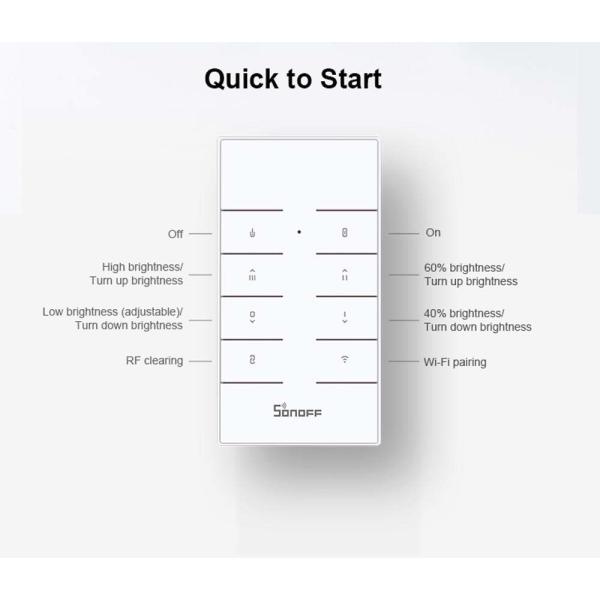 Smart Home SONOFF RM433 Wifi Smart Dimmer Switch Mini Switch Module Adjust Light Brightness