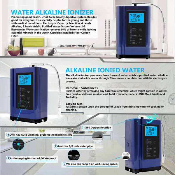 7 Plates EHM729 Alkaline Acidic Water Lonzier  Beautiful and Compact Household Appliances