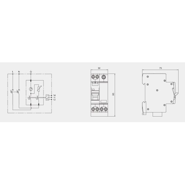 Стабилизированный Аррестер пульсации класса ИИ СПД совмещенный с РКБО для рельса Дин 35мм