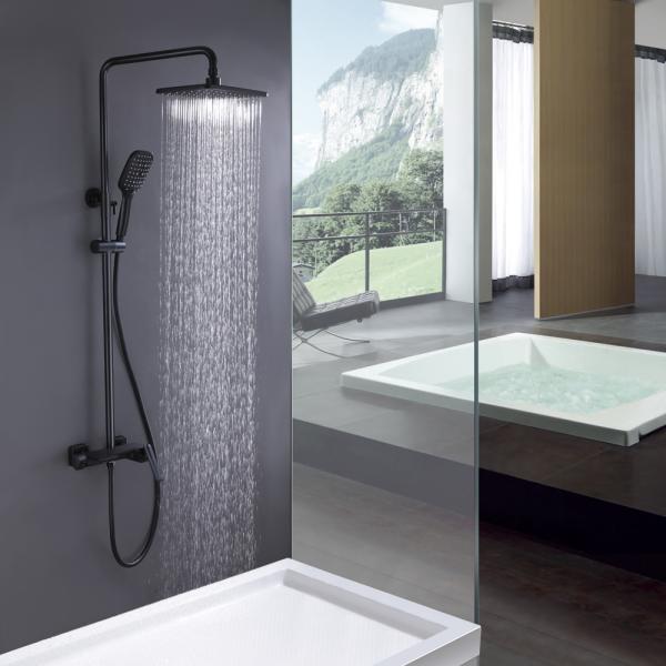 Brass Valve Core Shower System with 12 Inch Rainfall Shower Head and Handheld