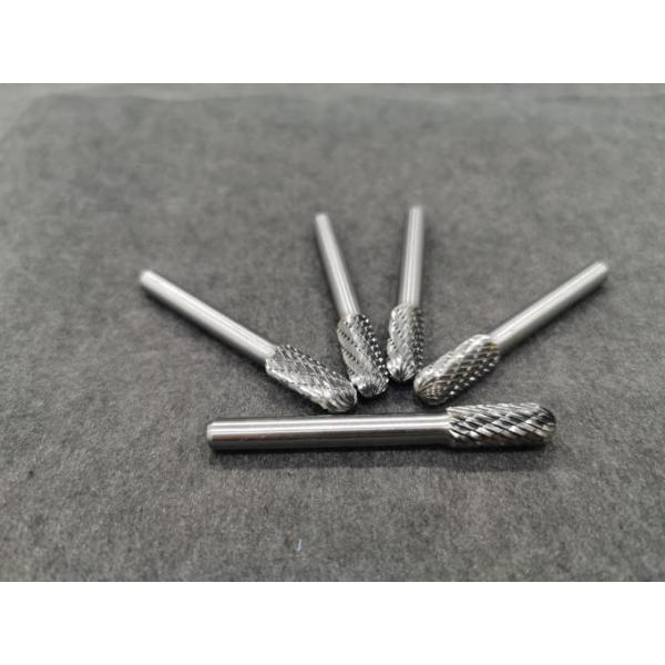 Cylinder Shape Tungsten Carbide Rotary Burrs With Radius End Round Head Cut For Wood Metal Steel