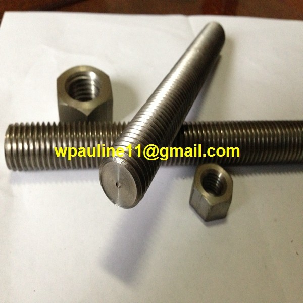 317L super duplex stud bolt with hex nuts