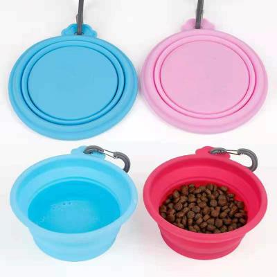 Pratos de alimentação da bacia dobrável do cão do silicone