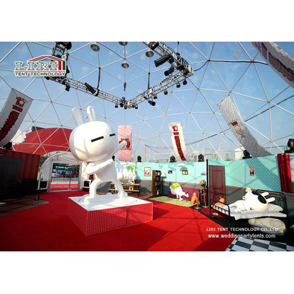 шатры геодезического купола ПВК ясности диаметра 9м с стеклянной дверью для на открытом воздухе событий