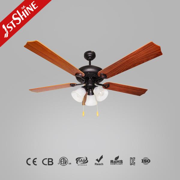52 polegadas 60w ventilador de teto silencioso 220v 5 lâminas para sala de estar restaurante