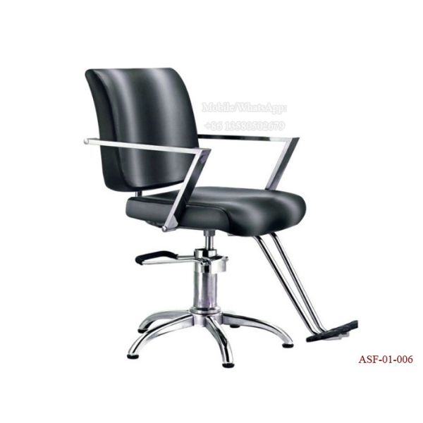ASF-01-006 New Salon Shop High Quality PU Leather Cushion Black Color Barber Chair
