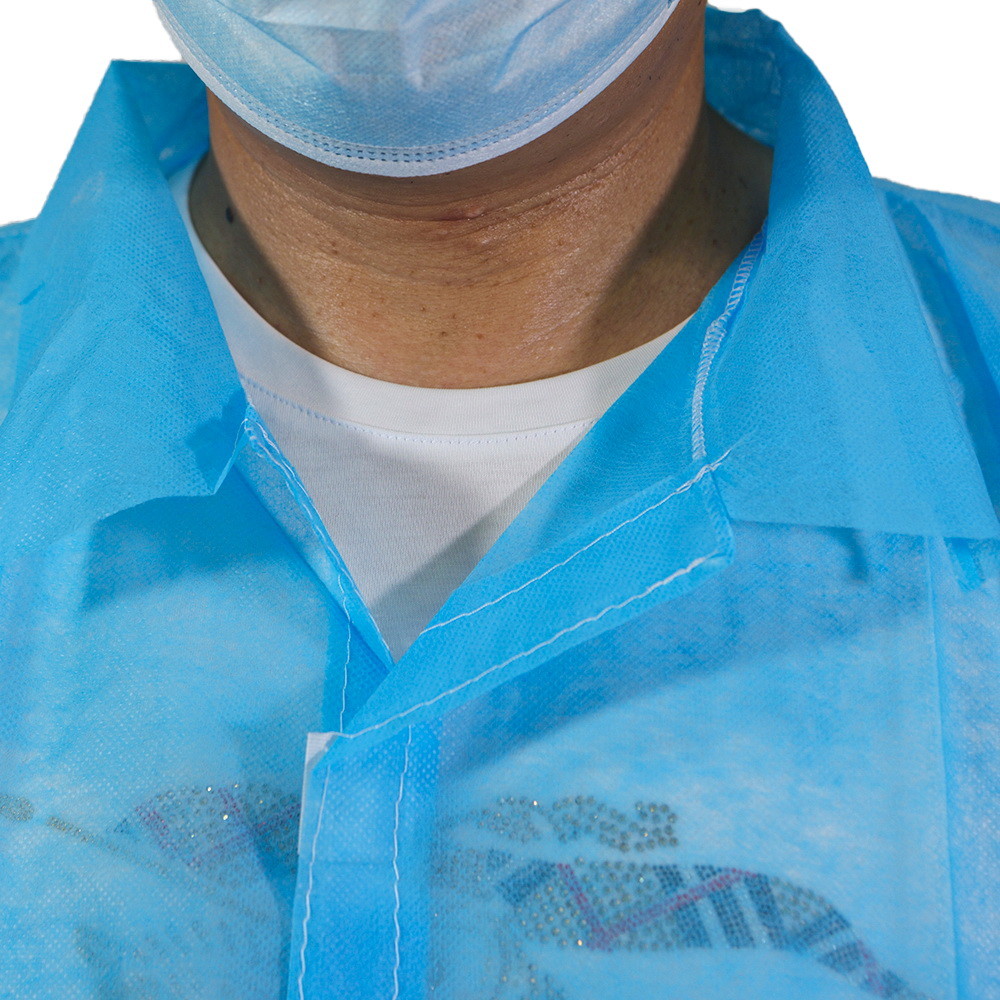 Голубая медицинская устранимая лаборатория покрывает больницу PP 30G Nonwoven