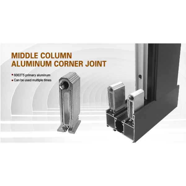 Modern 6063-T5 Primary Aluminum Corner Joint with Sandblasted Surface for Insulating Glass Doors and Windows - 1 Year Warranty