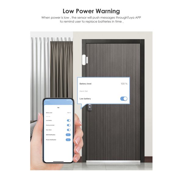 Wifi Wireless Door Contact Sensor With Instant Phone Notification Smart Scene Automation