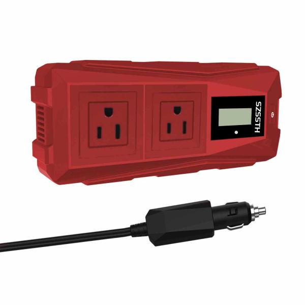 Silent Cooling Fan Overload Protection 12V to 110V/220V Car Inverter 300W Output Current 0.91A 220V/110V DC/AC Inverters