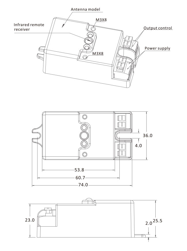 HNS211UV 220-240V AC Движение датчик переключателя Специальный дизайн для УФ-лампы