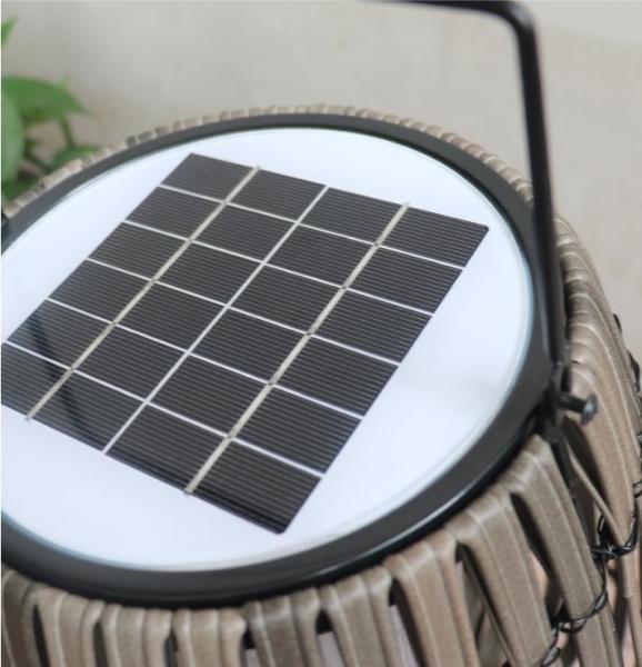 Portable Rattan Garden Solar Lights IP65 Water Resistant For Outdoor