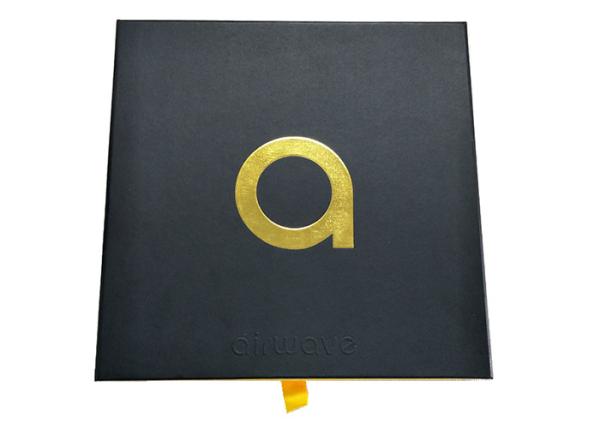 Jewelry Sliding Paper Box , Handmade Slide Open Boxes Gold Stamping Logo Design