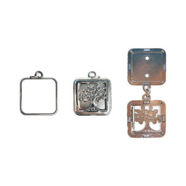 Collier en blanc de sublimation Aromathérapie personnalisée Diffuseur d'huile essentielle Collier de sublimation à pendentif creux