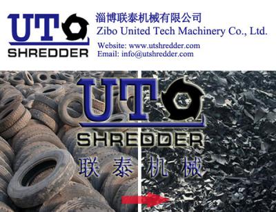 high efficiency rubber shredding machine/tyre shredder / waste rubber tire recycling machine/ tire cutter/ tyre recycle