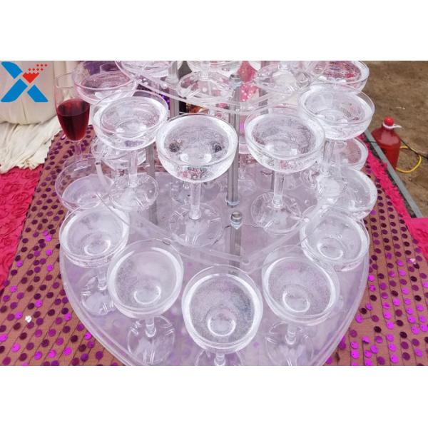 Professional Acrylic Wine Glass Holder , Clear Lucite Wine Holder Rack Durable