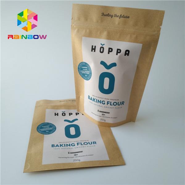 Напечатанное упаковкой еды печатание Гравуре бумаги Брауна Крафт бумажных мешков Ресиклабле