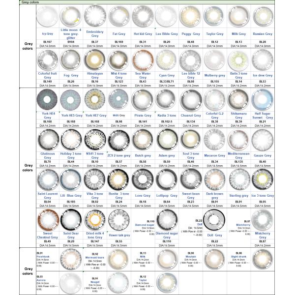 Prescripción coloreada natural 14m m de Grey Contact Lens Circle Lenses del ojo de KSSEYE no