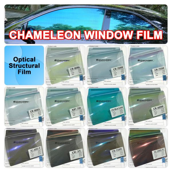Goodcarway 1.52*30M Red Chameleon Tint VLT70% IRR99% Chameleon Tint Solar Colored Car Windscreen Chameleon Tint Film OEM ODM