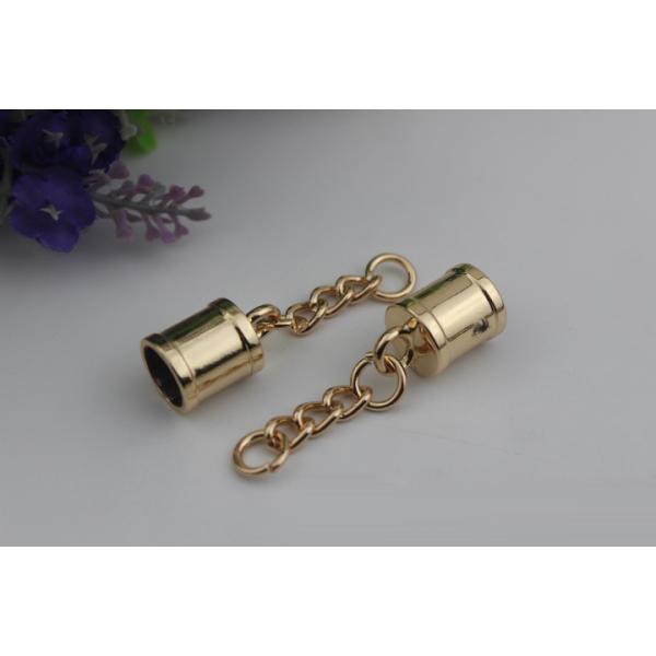 2018 Fashion light gold metal bead rope end cap metal caps for tassel bag accessory