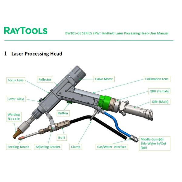 Portable Laser Gun For Handheld Laser Welding Machine On Metal Aluminum Welding