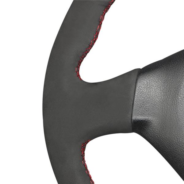 Custom Hand Stitching Black Suede Steering Wheel Cover for Subaru Impreza Legacy 2004 2005