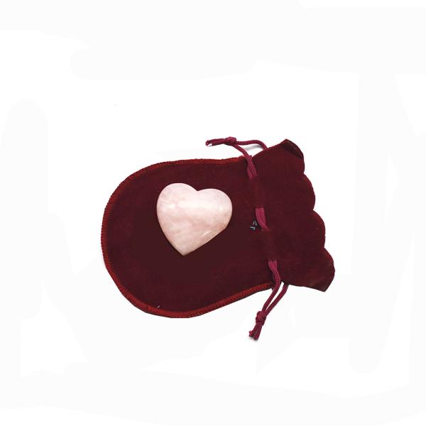 Carved Rose Quartz Heart Shaped Stone Technique Carved 0.35kg Natural Gemstone Hearts for Wedding Gift