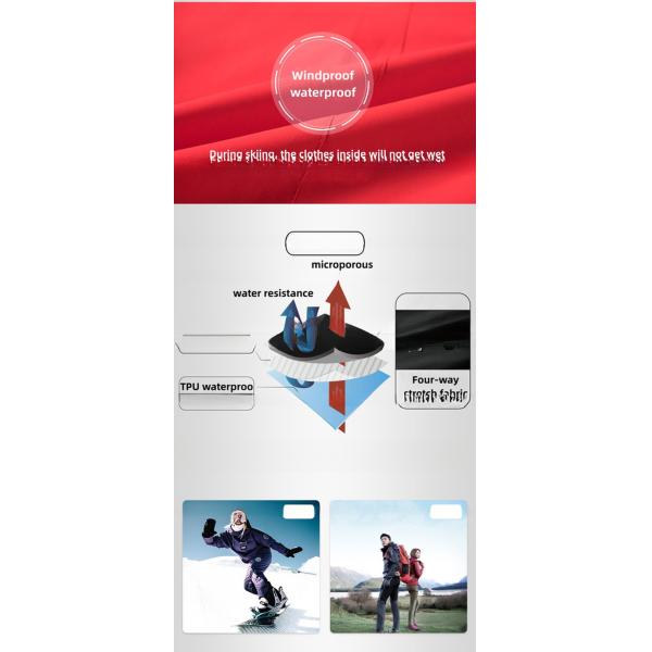 Detachable Feature Ski Overall for Women Windstopper Material and Snow Protection