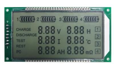 Module d'affichage LCD à 7 segments HT1621 TN rétroéclairage bleu positif
