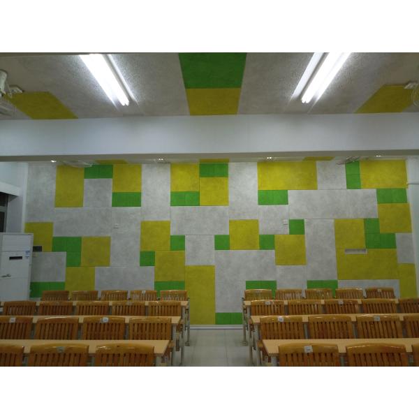 1200*600*25MM Sala de clases RAL Pintura de madera lana cemento panel acústico tablero de insonorización