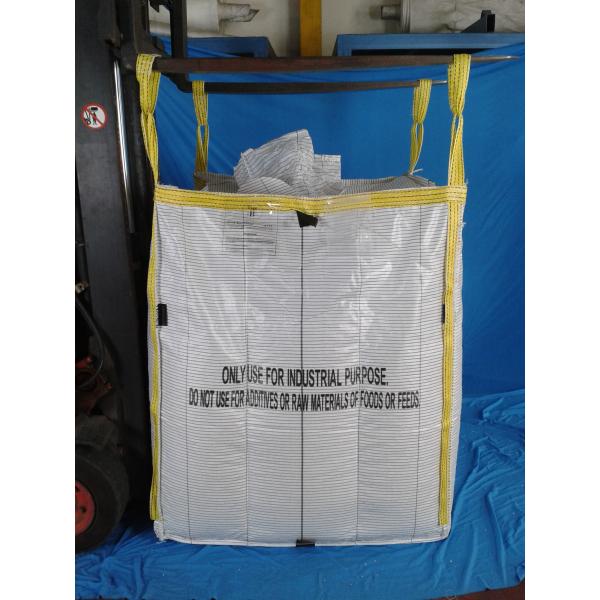 1000kg 4 panel inlet Type C FIBC big tone bags for chemical / milling powder